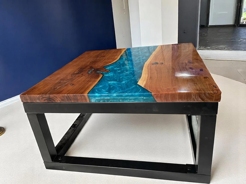 Luxurious Square Epoxy Table for Living & Dining Room